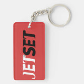 Jet-Set-Reisender Schlüsselanhänger (Rückseite)