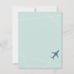 Jet Set Stationery - Aqua Mitteilungskarte