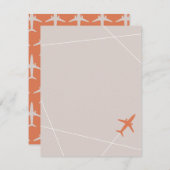 Jet Set Stationery - Sand Einladung (Vorne/Hinten)