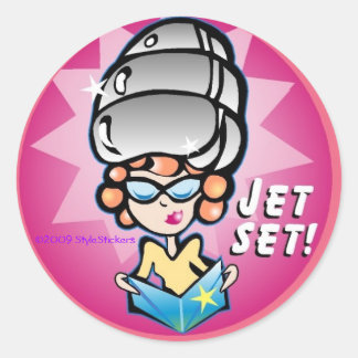 JET SET! StyleStickers™-Aufkleber Runder Aufkleber