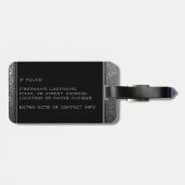 Jet Setter Traveler Silver Glitzer Queen Gepäckanhänger (Rückseite horizontal)