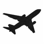 Jet-Silhouette Freistehende Fotoskulptur<br><div class="desc">Silhouette eines Jet-Flugzeuges,  das sich oben entfernt.</div>