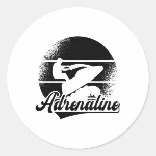 Jet Ski Adrenaline Wassersport Jetski Jet Skifahre Runder Aufkleber