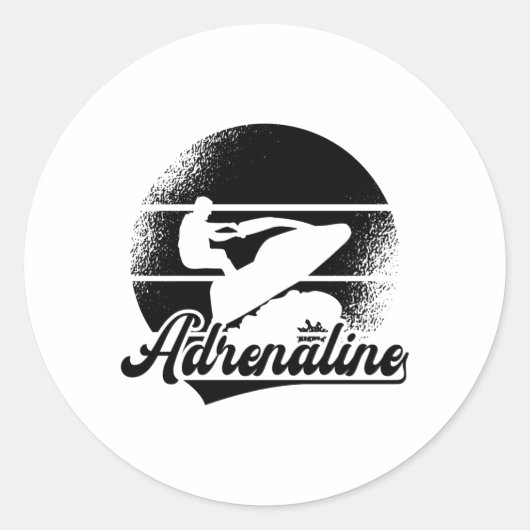 Jet Ski Adrenaline Wassersport Jetski Jet Skifahre Runder Aufkleber (Vorderseite)