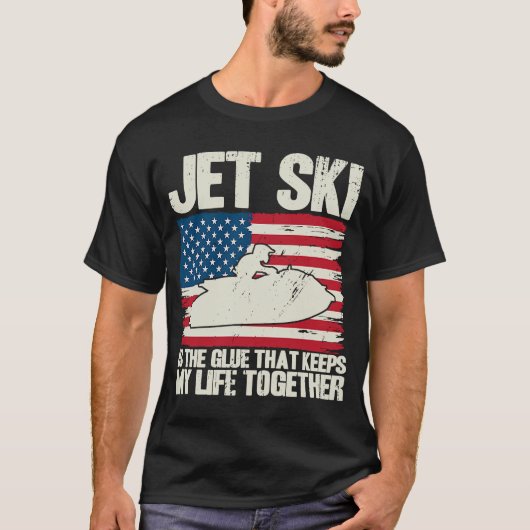 Jet Ski Behalte mein Leben zusammen mit der amerik T-Shirt (Vorderseite)