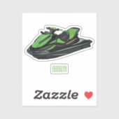 Jet ski Cartoon Illustration Aufkleber (Blatt)