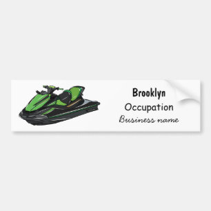 Jet ski Cartoon Illustration Autoaufkleber