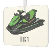 Jet ski Cartoon Illustration Autolufterfrischer (Links)