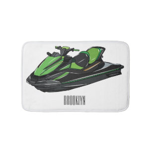 Jet ski Cartoon Illustration Badematte
