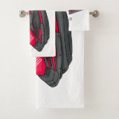 Jet ski Cartoon Illustration Badhandtuch Set (Insitu)