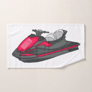 Jet ski Cartoon Illustration Badhandtuch Set