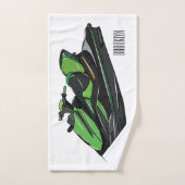 Jet ski Cartoon Illustration Badhandtuch Set (Handtuch)