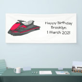 Jet ski Cartoon Illustration Banner (Messe)
