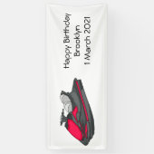 Jet ski Cartoon Illustration Banner (Vertikal)