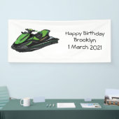 Jet ski Cartoon Illustration Banner (Messe)