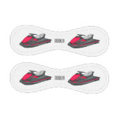 Jet ski Cartoon Illustration Baseball (Paneele)