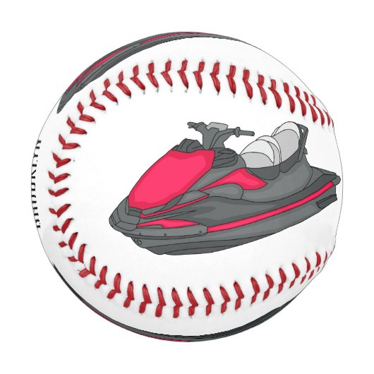 Jet ski Cartoon Illustration Baseball (Vorderseite Links)