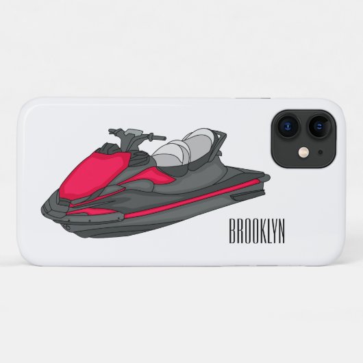 Jet ski Cartoon Illustration Case-Mate iPhone Hülle (Rückseite (Horizontal))