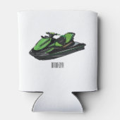 Jet ski Cartoon Illustration Dosenkühler (Rückseite)