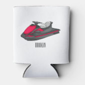 Jet ski Cartoon Illustration Dosenkühler (Vorderseite)