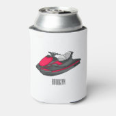 Jet ski Cartoon Illustration Dosenkühler (Kanne Rückseite)