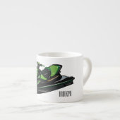 Jet ski Cartoon Illustration Espressotasse (Vorderseite Rechts)