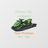 Jet ski Cartoon Illustration Fensteraufkleber (Blatt)