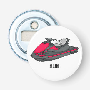 Jet ski Cartoon Illustration Flaschenöffner