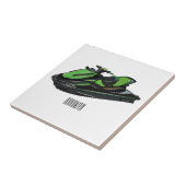 Jet ski Cartoon Illustration Fliese (Seite)