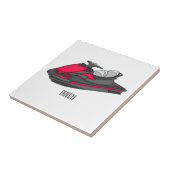 Jet ski Cartoon Illustration Fliese (Seite)