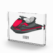 Jet ski Cartoon Illustration Fotoblock (Rechts)