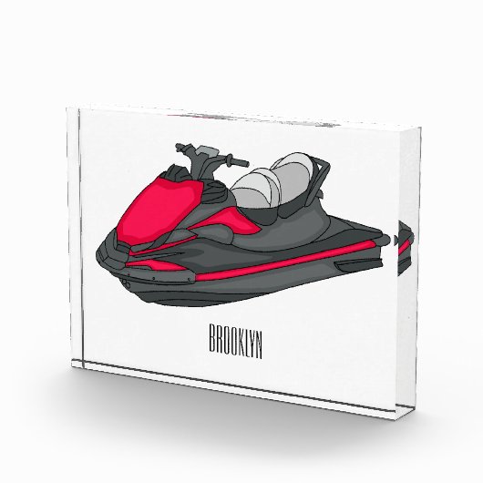 Jet ski Cartoon Illustration Fotoblock (Rechts)