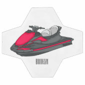Jet ski cartoon illustration fußball (Flach)