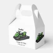 Jet ski Cartoon Illustration Geschenkschachtel (Rückseite)