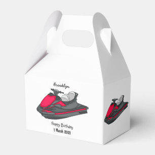 Jet ski Cartoon Illustration Geschenkschachtel