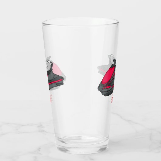 Jet ski Cartoon Illustration Glas (Rechts)