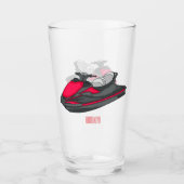 Jet ski Cartoon Illustration Glas (Vorderseite)