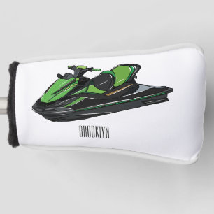 Jet ski Cartoon Illustration Golf Headcover
