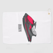 Jet ski Cartoon Illustration Golfhandtuch (Horizontal)