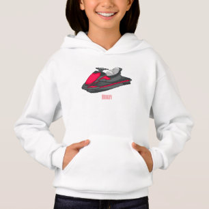Jet ski Cartoon Illustration Hoodie