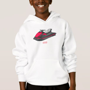 Jet ski Cartoon Illustration Hoodie