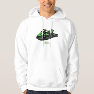 Jet ski Cartoon Illustration Hoodie