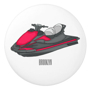 Jet ski Cartoon Illustration Keramikknauf