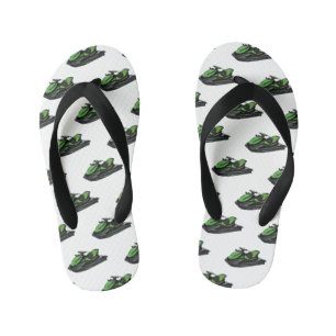 Jet ski Cartoon Illustration Kinderbadesandalen