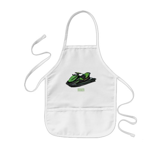 Jet ski Cartoon Illustration Kinderschürze (Vorne)