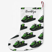 Jet ski Cartoon Illustration Kleiner Weihnachtsstrumpf (Rückseite)