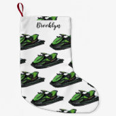 Jet ski Cartoon Illustration Kleiner Weihnachtsstrumpf (Vorderseite)