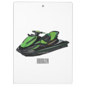Jet ski Cartoon Illustration Klemmbrett (Rückseite)