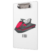 Jet ski Cartoon Illustration Klemmbrett (Links)