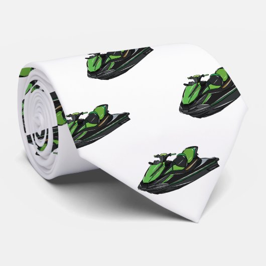 Jet ski Cartoon Illustration Krawatte (Gerollt)